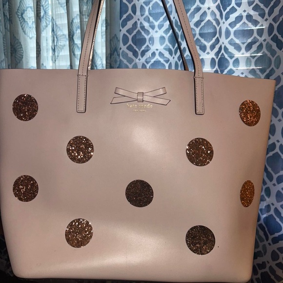 Kate Spade Pink Polka Dot Tote Bag - Picture 2 of 6